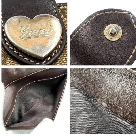 GUCCI Heart Long Wallet GG Canvas & Leather - Picture 10 of 10